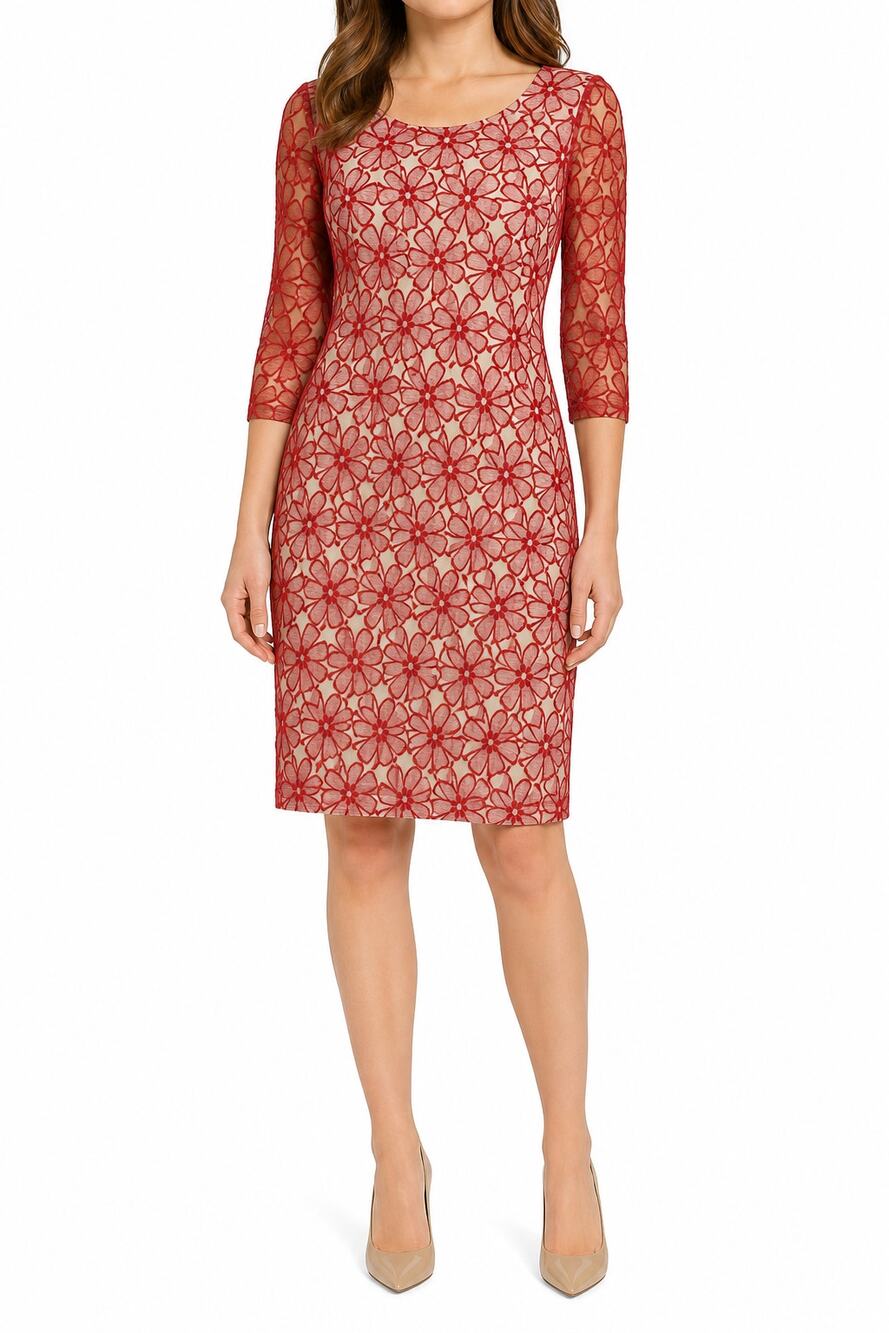 Diane von Furstenberg Sarita Tulle Lace Floral Shift Silk Spandex Dress Size 0